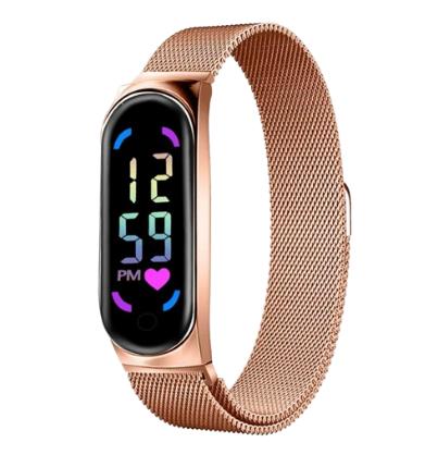 LED Women Watch with Magnetic Watchband Strap