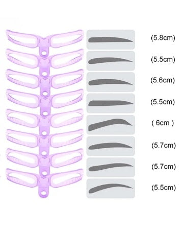 8 Reusable Eyebrow Stencils